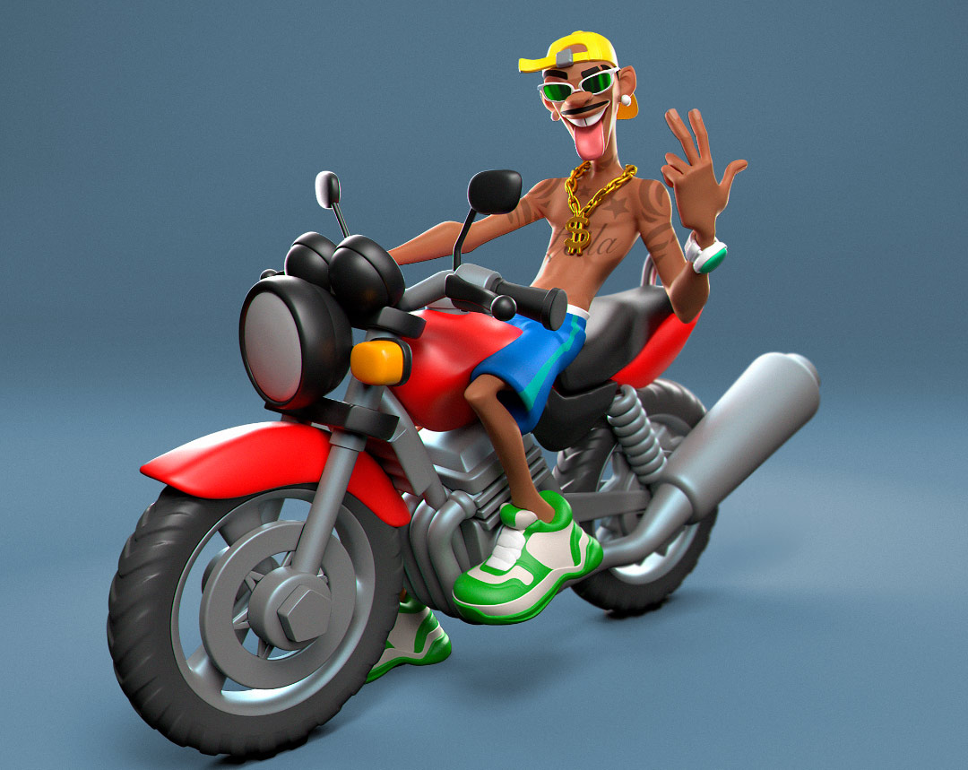 Biker by Gabiel Soares: Made with ZBrush for iPad
