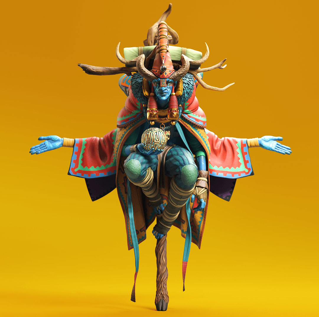 Spirit Walker by Pablo Munoz Gomez: Made with ZBrush for iPad